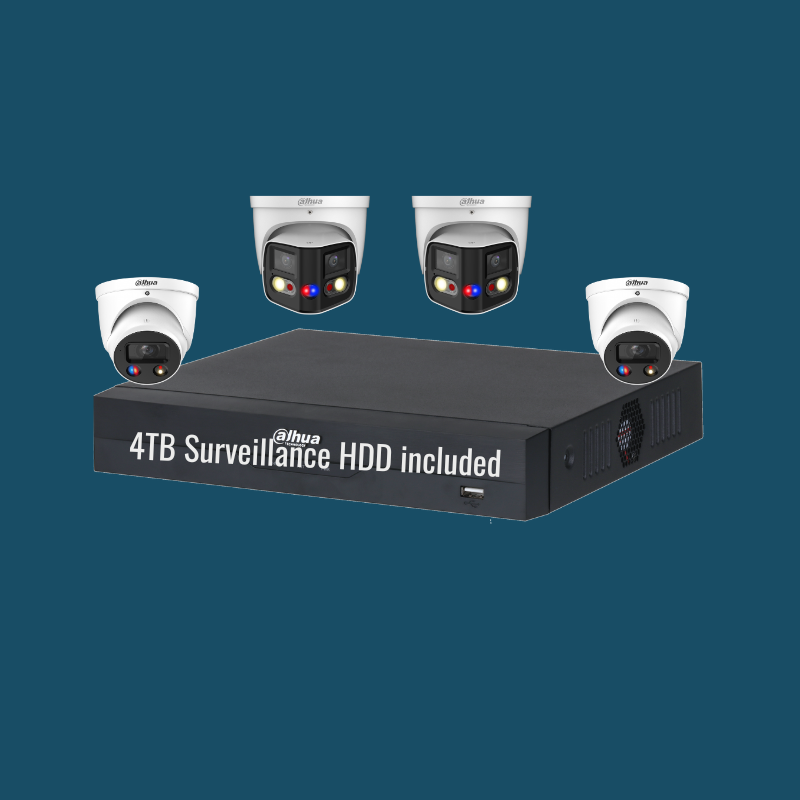 Pre-Configured System – Dahua 6MP TiOC PRO & 8MP Panoramic CCTV Kit with 8CH NVR & 4TB HDD Fitted