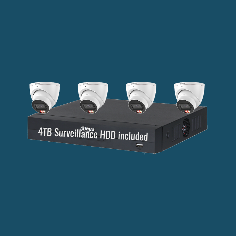 Pre-Configured System – Dahua 8MP Dual Light CCTV Kit with 8CH NVR & 4TB HDD Fitted