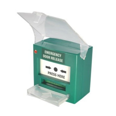 Gianni Call Point, Resettable DPDT with Cover, Green CP-32G