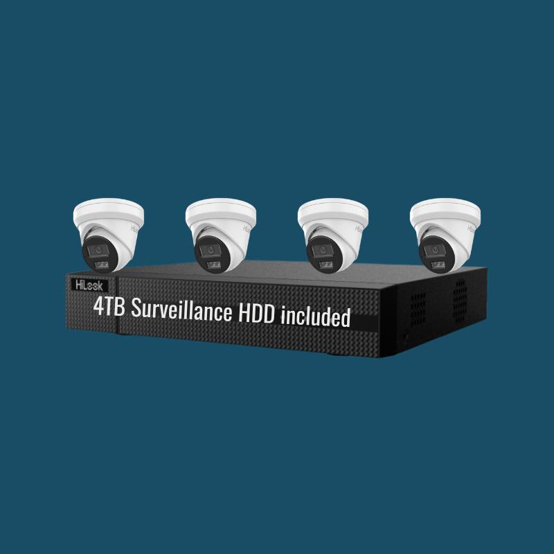 Brisbane Installed System – HiLook 6MP CCTV Kit with 4CH NVR & 4TB HDD Fitted