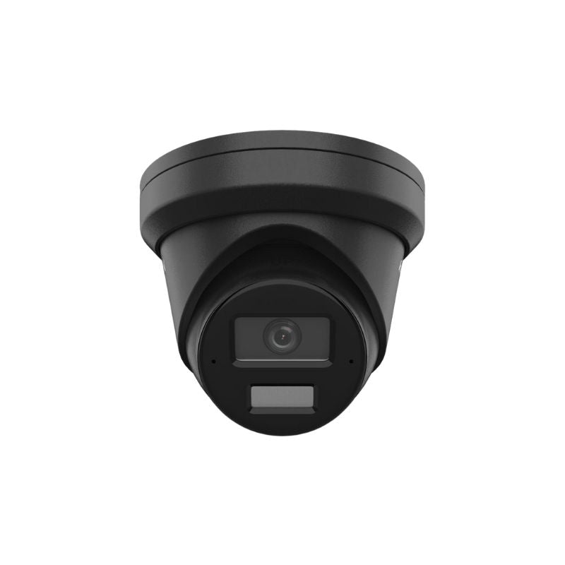 HiLook 6MP Intelligent Outdoor Turret Camera, Dual IR, Mic, IP67, 2.8mm, Black, IPC-T361H-MU2B
