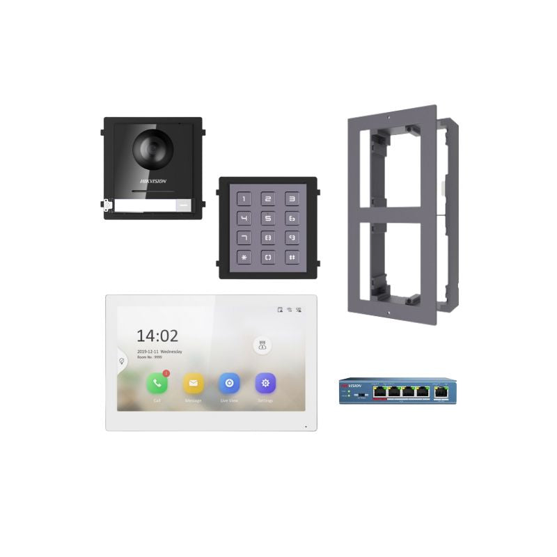 Hikvision IP Intercom Gen2 1-Door 1-Room Surface Mount Kit 1D2