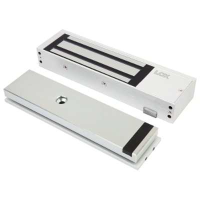 LOX Electro Magnetic Single Lock, 580kg, Non Monitored, Surface Mount, 12or 24VDC LOX-EM5700