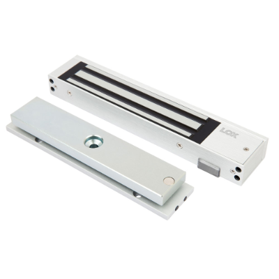 LOX Electro Magnetic Slimline Single Lock, 280kg, Monitored, 12 or 24VDC LOX-EM3500M
