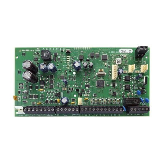 Paradox Alarm Main Board MG5050+  16 Hardwired on board with zone doubling expandable to 32 Zones, 4 PGMs onboard including exapndable to 16 PGMs, 32 Users, 2 Areas, PCB only PDX-MG5050+