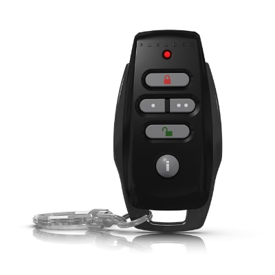 Paradox Wireless Remote, Two Way, Slim Style, Black, 433MHz PDX-REM25B (full features with 2-Way Receiver or Receiver built-in MG5050 Board)