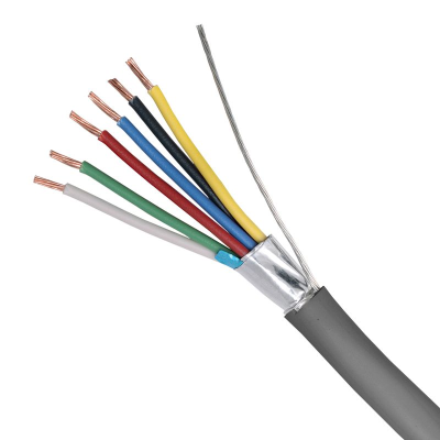 Screened 6-Core X2 Cable, 6 x 7/020, Screened Security Cable, 100m, Roll, Grey X2-CABLE-800