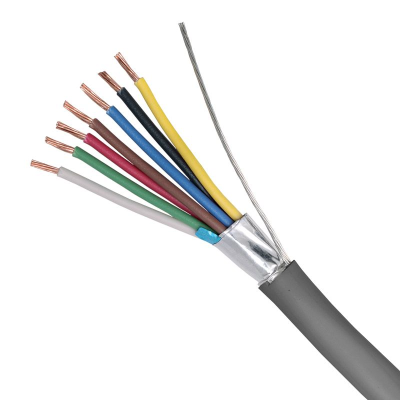Screened 7-Core X2 Cable, 7 x 14/020, Screened Security Cable, 100m, Roll, Grey X2-CABLE-805