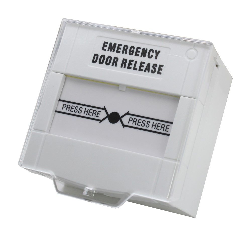 X2 Door Exit Resettable - White, DPDT, Plug-on Screw Terminals EXIT-026
