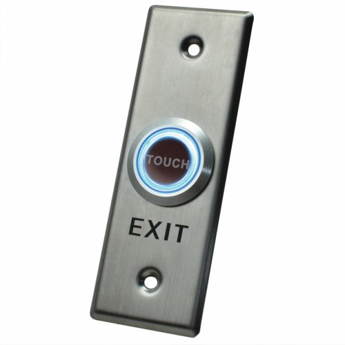X2 Touch Exit Button, Stainless Steel - Small, SPDT, 12VDC, X2-EXIT-004