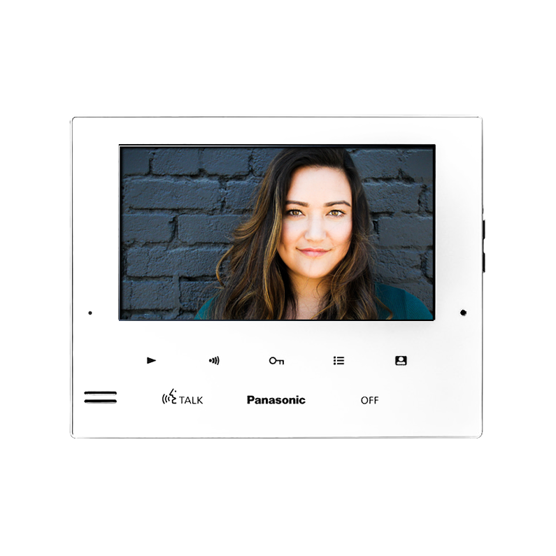 Panasonic VL-SV75AZ-W Intercom: White 7" LCD Monitor only VL-MV75Z-W