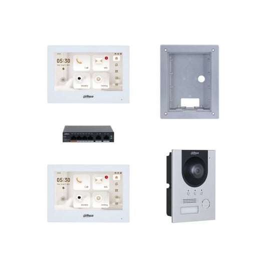 Dahua 2-Room 1 Door IP Video Intercom Flush Mount Kit