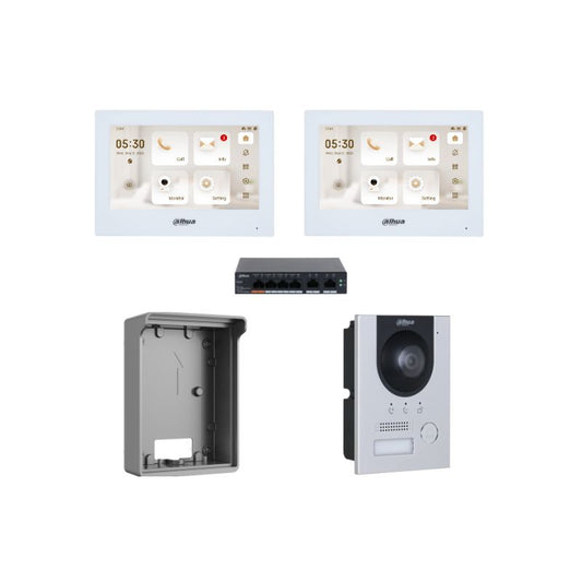 Dahua 2-Room 1-Door IP Video Intercom Surface Mount Rainshield Kit