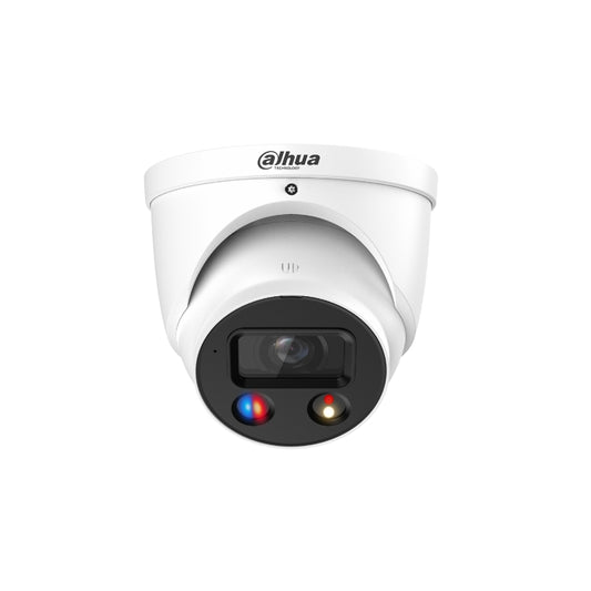 Dahua TIOC 6MP Turret WizSense Network Camera Smart Dual Illumination Active Deterrence Fixed 2.8mm Lens, Dual Mic, speaker, two-way audio,IPC-HDW3649H-AS-PV-ANZ