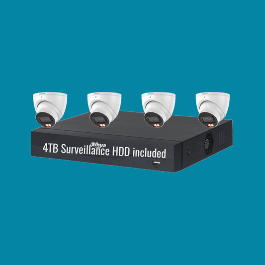 Pre-Configured System – Dahua 8MP Dual Light CCTV Kit with 8CH NVR & 4TB HDD Fitted