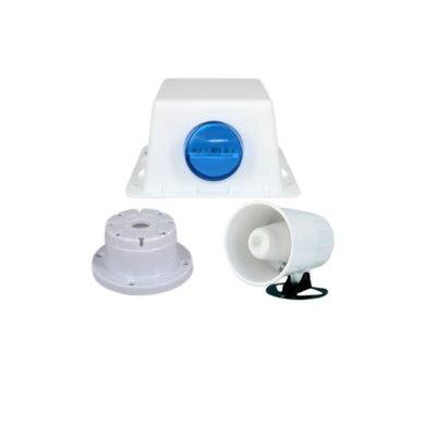 Full-Cover External Siren Kit (Strobe, Combo Siren & Horn Speaker, Cover, Tamper Switch ) & Top Hat Screamer