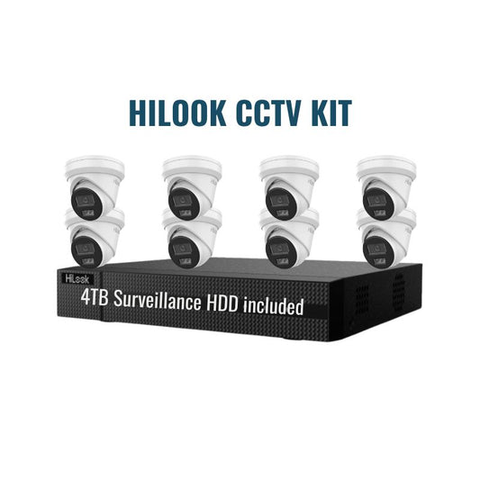 HiLook CCTV Kit 5: 6MP 8-Camera Turret 16Ch NVR 4TB Kit