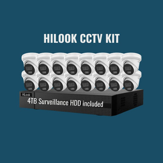 HiLook CCTV Kit 6: 6MP 16-Camera Turret 16Ch NVR 4TB Kit