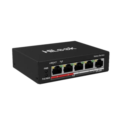 HiLook (by Hikvision) 4 Port Fast Ethernet Unmanaged POE Switch NS-0105P-35