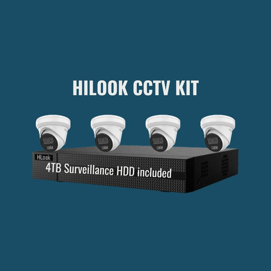 HiLook CCTV Kit 3: 6MP 4-Camera Turret 8Ch NVR 4TB Kit