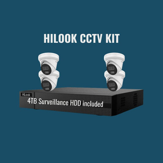 HiLook CCTV Kit 2: 6MP 4-Camera Turret 4Ch NVR 4TB Kit