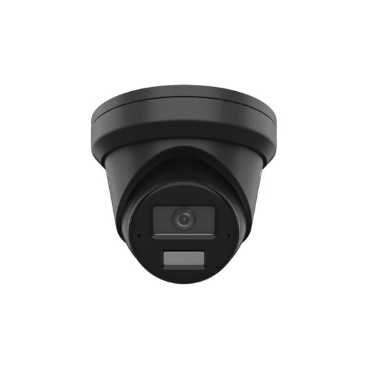 HiLook 8MP Intelligent Outdoor Turret Camera, Dual IR, Mic, IP67, 2.8mm, Black, IPC-T381H-MU2B