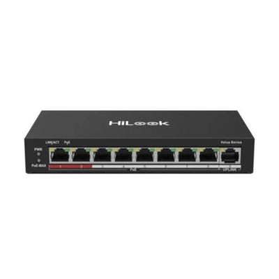 HiLook (by Hikvision) 8 Port Fast Ethernet Unmanaged POE Switch NS-0109P-60(B)