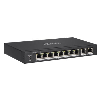 HiLook (by Hikvision) 8 Port Fast Ethernet Unmanaged POE Switch, 2 x 1000M uplink port NS-0310P-60