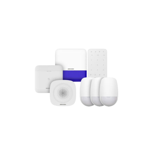 Hikvision Prepacked Ax Pro Hub Kit  DS-AXPRO-KIT3D, includes 1x Alarm Control Panel, 1x Keypad, 2x Sounder, 3x PIR Detector