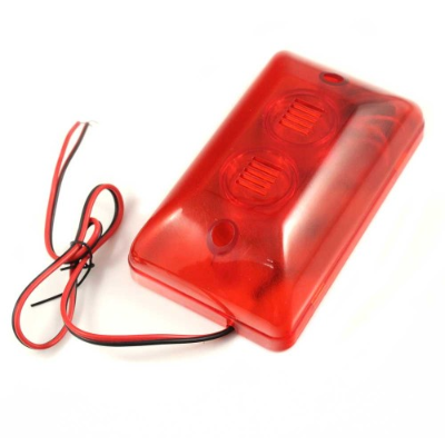 Mini combo siren/strobe, indoor, all red