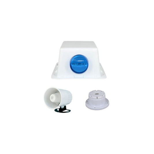 Siren External Full-Cover Kit (Strobe, Combo Siren & Horn Speaker, Cover, Tamper Switch ) & Top Hat Screamer