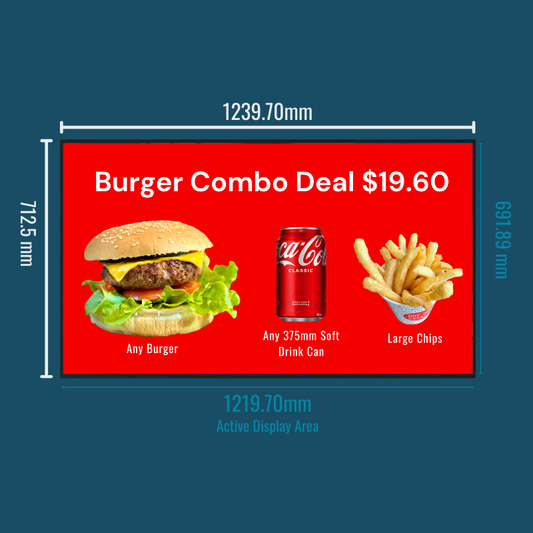 2. Hikvision 55" Slim Wall-Mounted Digital Signage Display – 4K LCD, 500 nits, Industrial A+ Panel DS-D6055UN-DP