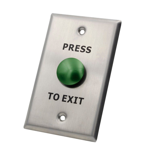 X2 Mushroom Exit Button, Stainless Steel - Large, N/O, SPST, Screw Terminal, X2-EXIT-002